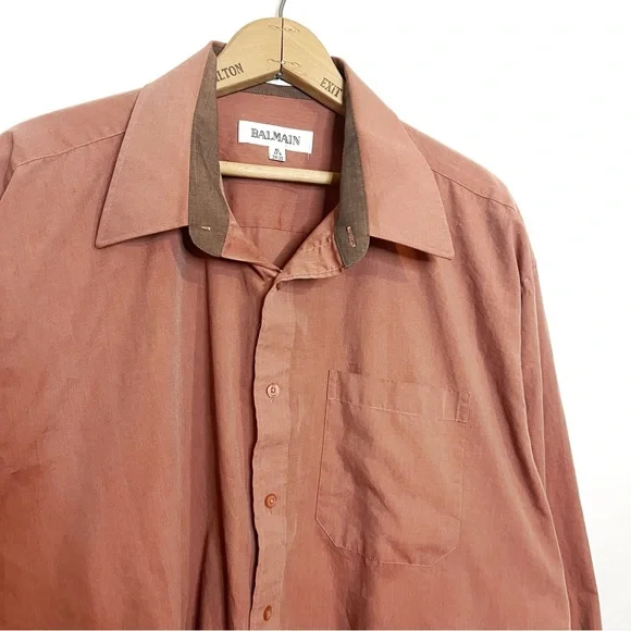 Balmain | Red Button Down - Picture 5 of 5